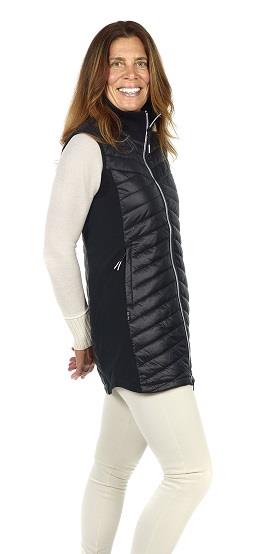 OHSHO Liana Insulated Vest in black with tonal panels