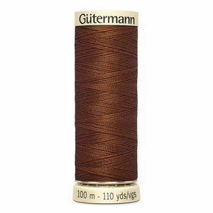 Gutermann thread, polyester. 100m. #554 cinnamon brown.