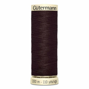 Gutermann thread, polyester. 100m. #594 dk. brown