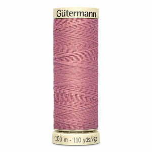 Gutermann thread, polyester, 100m, #323, Old Rose