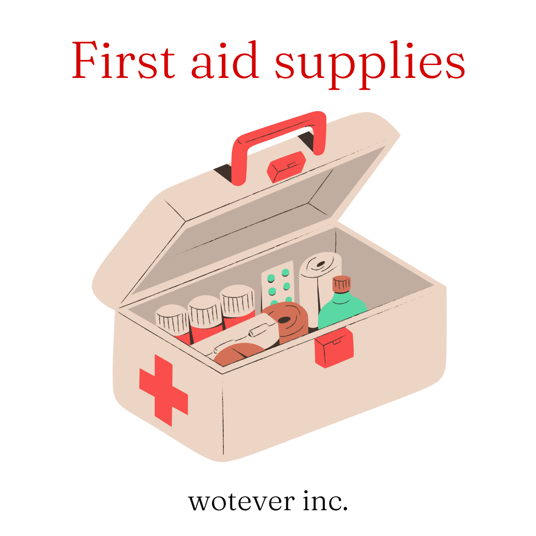 First Aid supplies to replenish your kit wotever inc