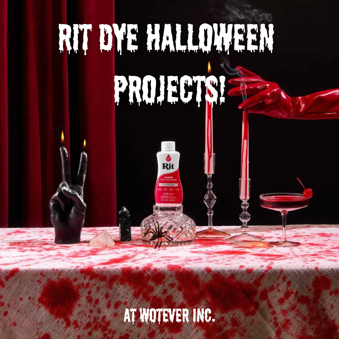 Rit Dye Halloween Project! - Blood Splatter Table Cloth - wotever inc.