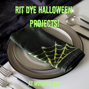 Rit Dye Halloween Project! - Reverse Dye Spiderweb Napkins🕸🕷
