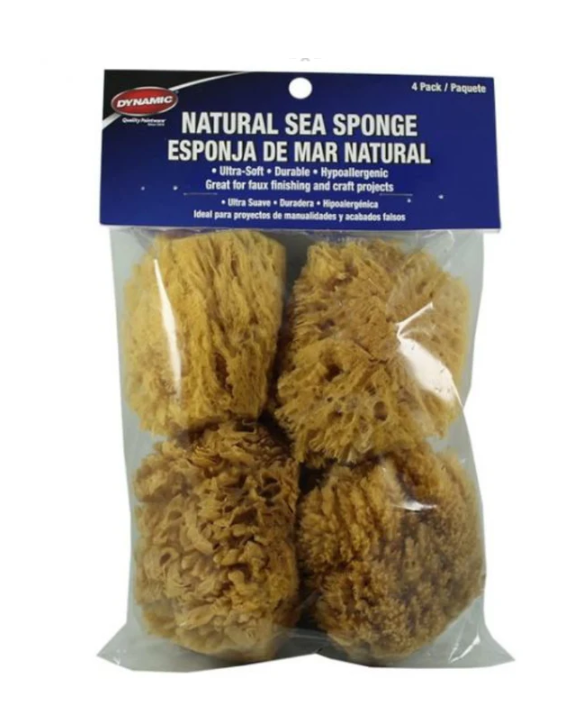 4 Pack Natural Sea Sponge