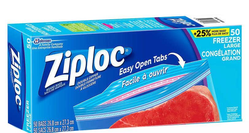 Ziploc Large Freezer Bags - 50 Box