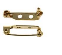 WOT findings. Barpins. 19 mm. Gold coloured. 12 pack.