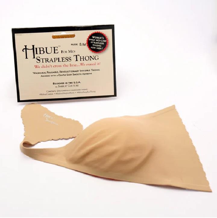 Hibue Men's Strapless Adhesive Thong