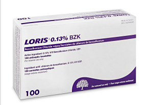 Loris 0.13% Benzalkonium Chloride Wipes - 100 Box