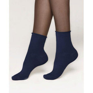 Bleuforet Velvet Cotton Roll-Top Ankle Socks
