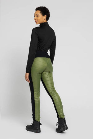 Back of green Luna pants on model