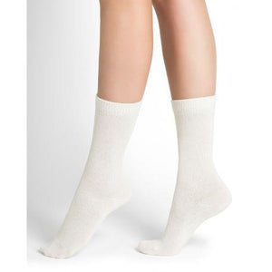 Bleuforet Women's Cashmere Socks in Ecru