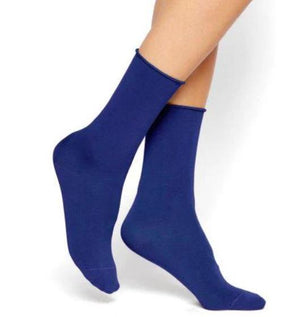 Bleuforet Cotton Roll-Top Socks in Admiral