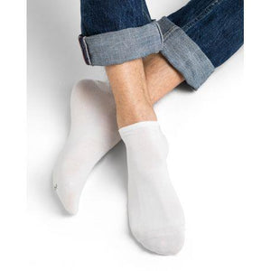 Bleuforet Men's Egyptian Cotton Ankle Socks in White