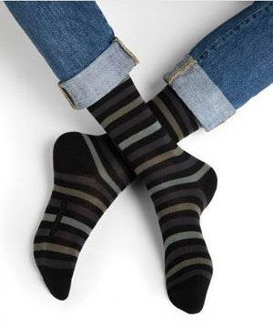 Bleuforet Men's Striped Cotton Socks