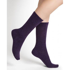 Bleuforet Women's Cashmere Socks in Purple