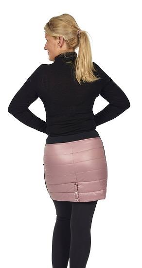 OHSHO Lucia insulated skirt - mid thigh legnth - back view in pink