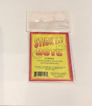 StickIt package of 25 double sided adhesive dots. 3/4" dots, 5 dots persheet.