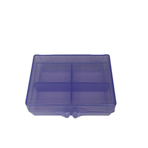 Bobbin box. Clear purple plastic. Fits 12 bobbins.