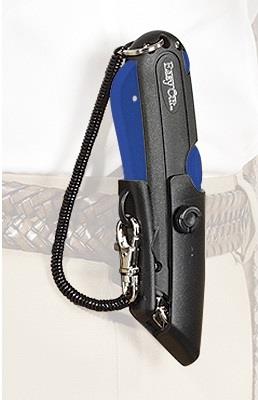 Easy Cut 1000 BLUE Safety Box Cutter Knife 2 blades; Holster Lanyard Easycut