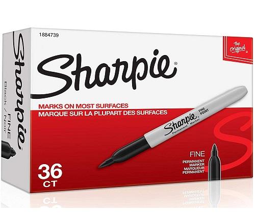 Sharpie Fine Point Permanent Markers - Black, Pkg of 36