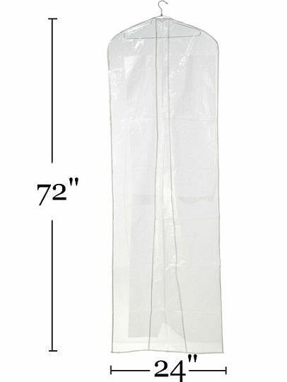 Garment Bag Zippered w/8" Gusset Bridal Length