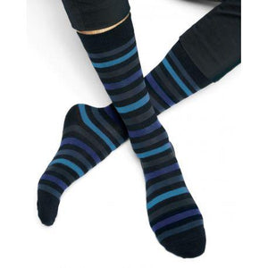 Bleuforet Men's Striped Cotton Socks