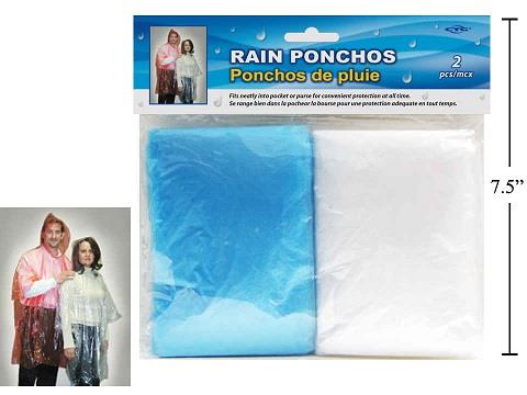 Hooded Poncho 2 Pack