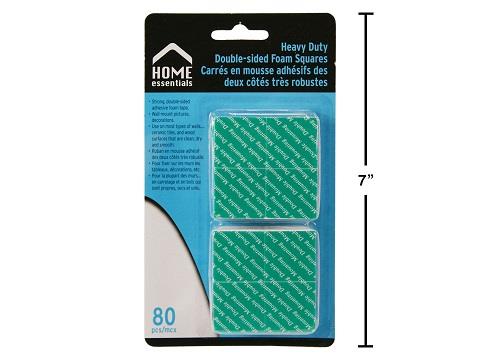 Double sided adhesive foam squares