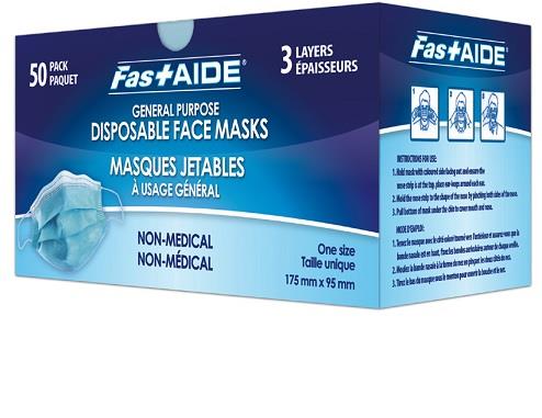 FastAide Disposable Face Mask Box
