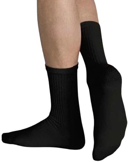 Winner Men's Black Crew Sports socks. Mid calf length