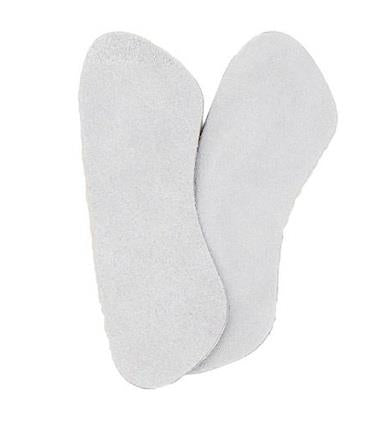 single pair of grey suede heel grips no packaging