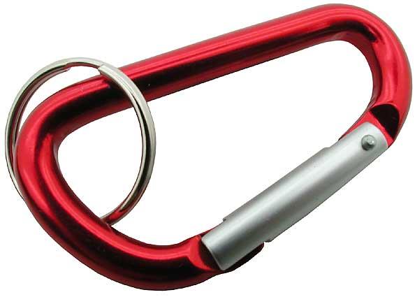 Keychain, carabiner, various colours.