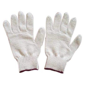 Gloves, knitted cotton blend, small, 1 pair.