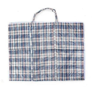 Bag, plastic weave, 18 x 19" x 5".