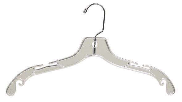 Clear/crystal plastic dress hangers. 20 pack.