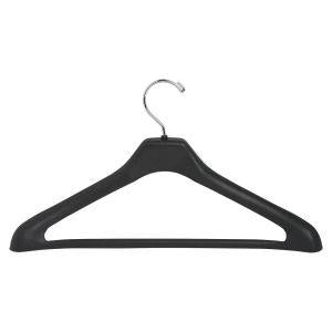 Hangers, suit. Black plastic. 10 pack.
