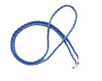Eyeglass string. Blue.