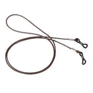 Eyeglass string. Brown.