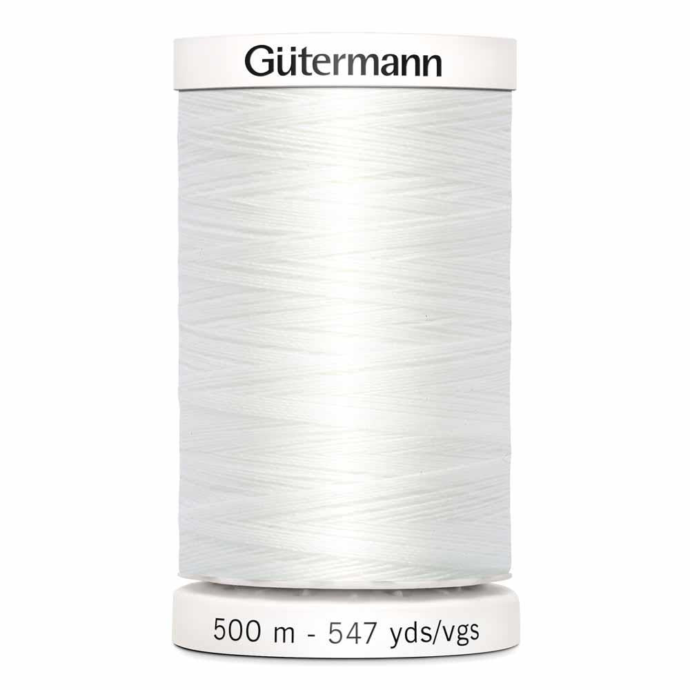 Gutermann thread, polyester. 500m. #20 white.