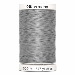 Gutermann thread, polyester. 500m. #102 lt. grey.