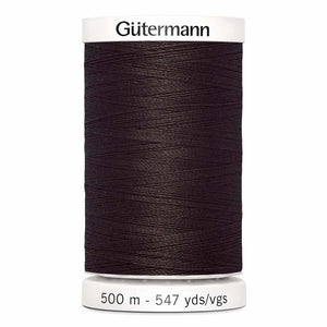 Gutermann thread, polyester. 500m. #594 dk.brown.