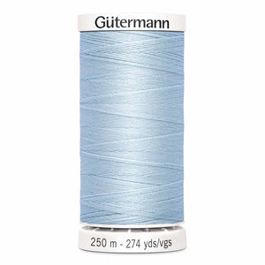 Gutermann thread, polyester. 250m. #207 lt.blue.