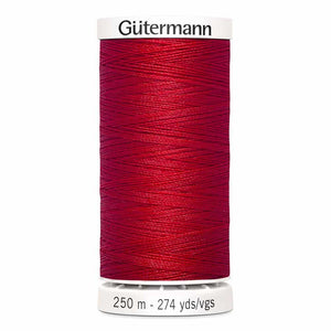 Gutermann thread, polyester. 250m. #410 red.