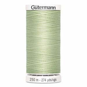 Gutermann thread, polyester. 250m. #521 lt.mint green.