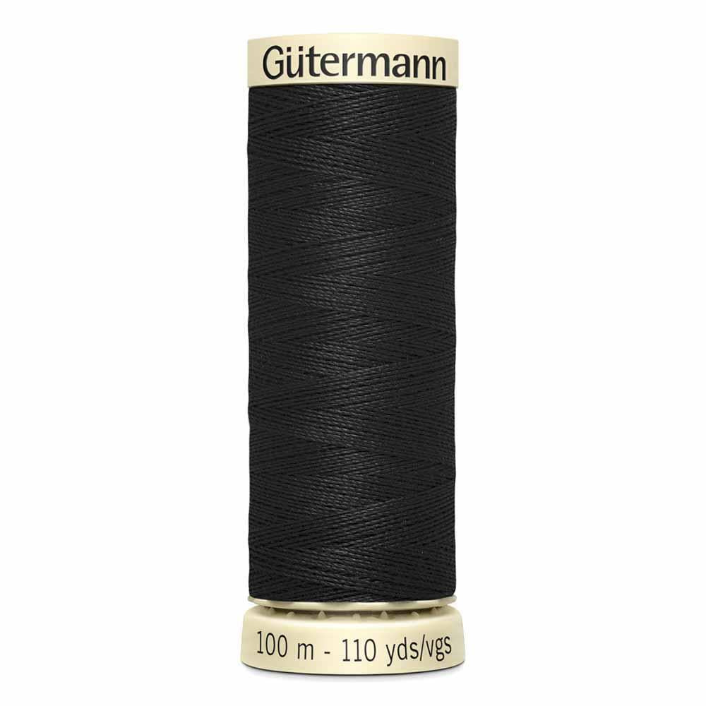 Gutermann thread, polyester. 100m. #10 black.
