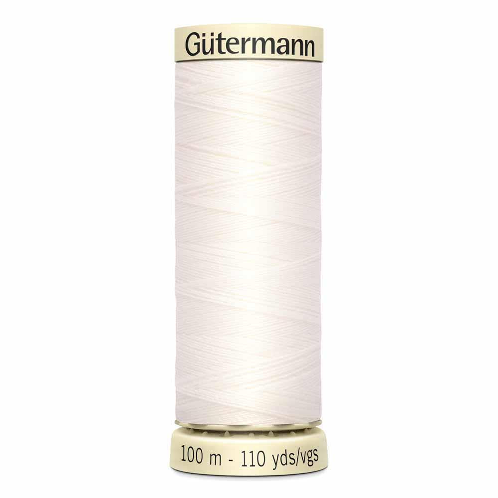 Gutermann thread, polyester. 100m. #21 off-white.