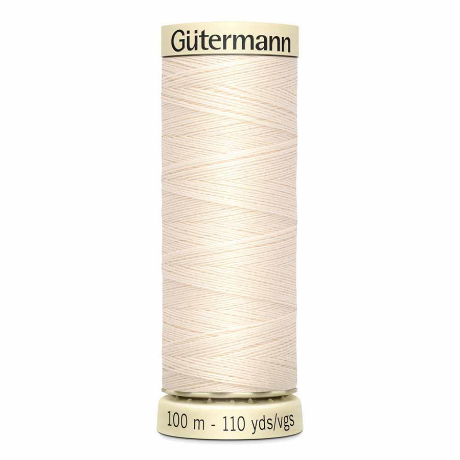Gutermann thread, polyester. 100m. #22 eggshell.