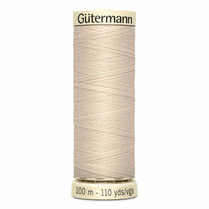 Gutermann thread, polyester. 100m. #30 sand.