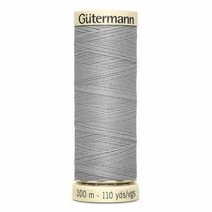 Gutermann thread, polyester. 100m. #102 lt.grey.