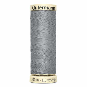 Gutermann thread, polyester. 100m. #110 grey.